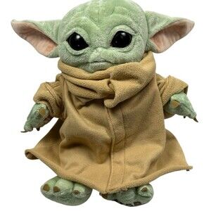 Mandalorian Child Yoda Grogu Star Wars Disney Sounds Build a Bear Plush 14in Toy